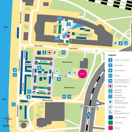 Lageplan des Veranstaltungsgel&auml;ndes in K&ouml;ln-Deutz.